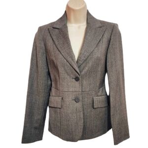 Benetton Wool Blazer Jacket Grey Made In Italy Size 38